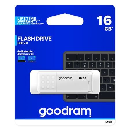 GOODRAM 16GB UME 2 USB atmintinė balta