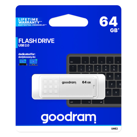 GoodRAM 64GB UME 2 USB atmintinė balta