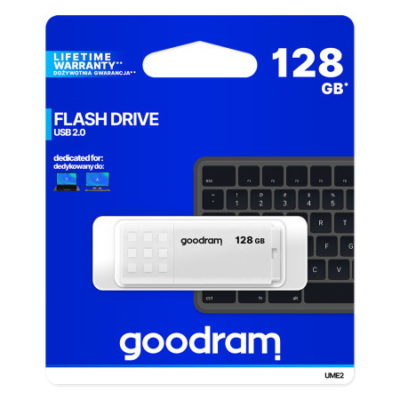 GoodRAM 128GB UME 2 USB atmintinė balta