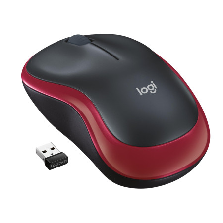 Logitech M185 USB bevielis optinis pelė raudona