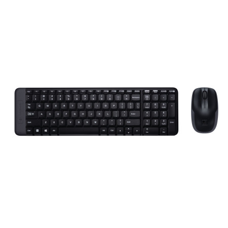 Logitech Klaviatūra ir Pelė MK220 - JAV Išdėstymas - Juoda