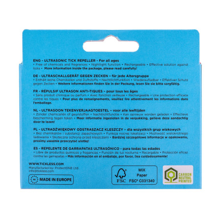 Klesčių atbaidiklis žmonėms Tickless Run mėlynas