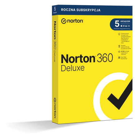 Norton 360 Deluxe BOX PL - 5 įrenginiams, metinė licencija