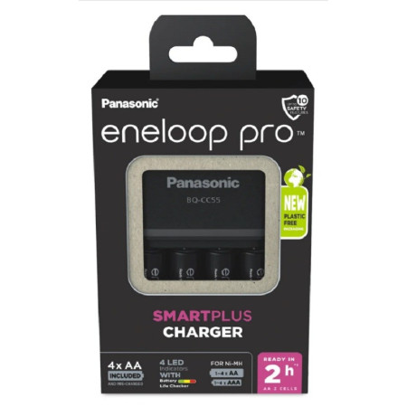 Panasonic Eneloop BQ-CC55 + 4 x R6/AA Eneloop Pro 2500 mAh