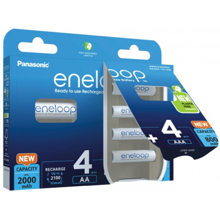 Panasonic Eneloop 4x AA 2000mAh + 4x AAA 800mAh rinkinys
