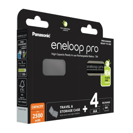Panasonic Eneloop PRO AA 2500mAh 4 vnt + dėžutė