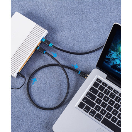 CAT8 SFTP tinklo kabelis 3m juodas VENTION