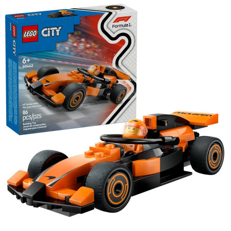 LEGO City 60442 F1 vairuotojas ir McLaren bolidas