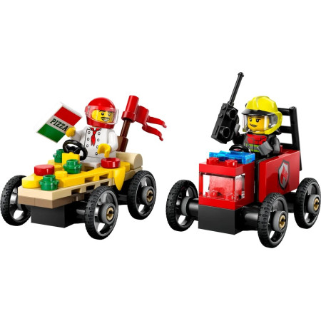 LEGO City 60458 Dideli automobiliai: pizza prieš gaisrinį automobilį