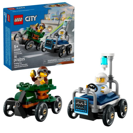 LEGO City 60459 Dideli automobiliai: lėktuvas prieš ligoninės lovą