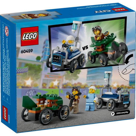LEGO City 60459 Dideli automobiliai: lėktuvas prieš ligoninės lovą