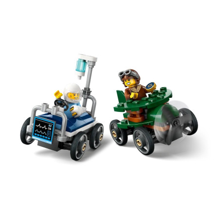LEGO City 60459 Dideli automobiliai: lėktuvas prieš ligoninės lovą