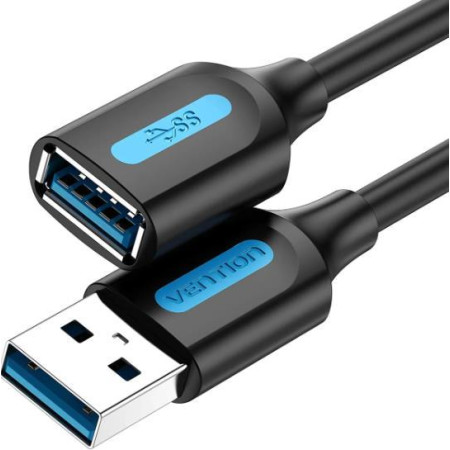 USB 3.0 A Male į A Female Kabelis 2m Juodas VENTION