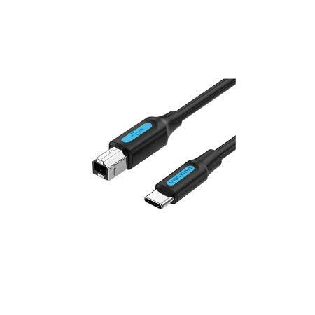 USB-C į USB 2.0B laidas 2M juodas VENTION