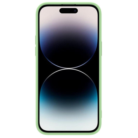 Dėklas Nillkin CamShield Silky Silicone Apple iPhone 15 Pro Max šviesiai žalias