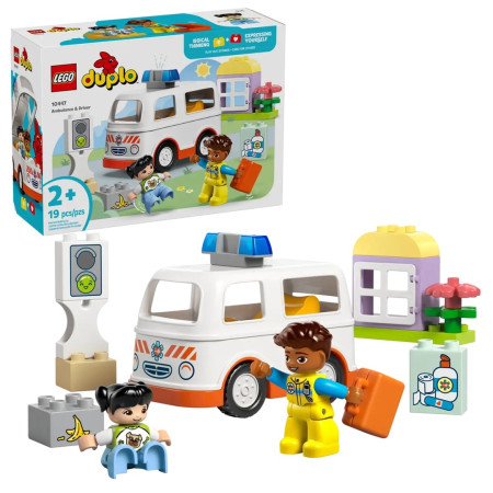 LEGO Duplo Town 10447 Greitosios pagalbos automobilis su vairuotoju