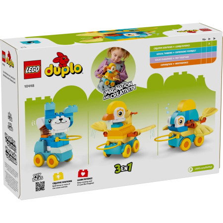 LEGO Duplo Town 10448 3 W 1 Gyvūnai ant ratų
