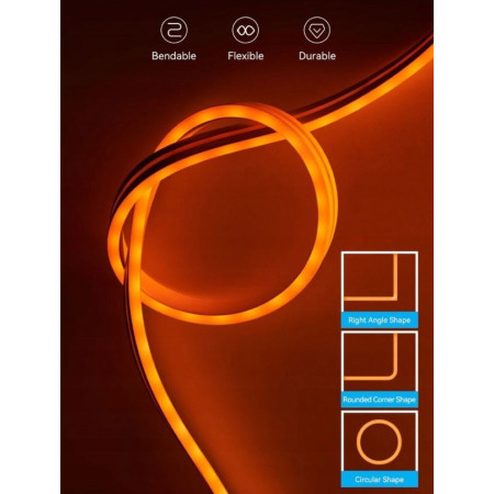 Vention Silikoninė Neoninė Juosta su IR Pulteliu ir DC 12V Maitinimu 5m