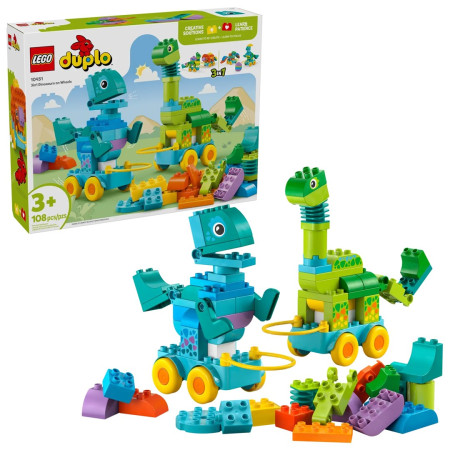 LEGO Duplo Miestas 10451 3 in 1 Dinozaurai ant ratų
