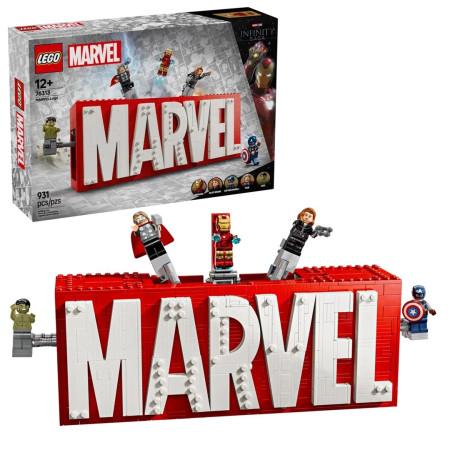 LEGO Super Heroes Marvel 76313 MARVEL logotipas su minifigūrėlėmis