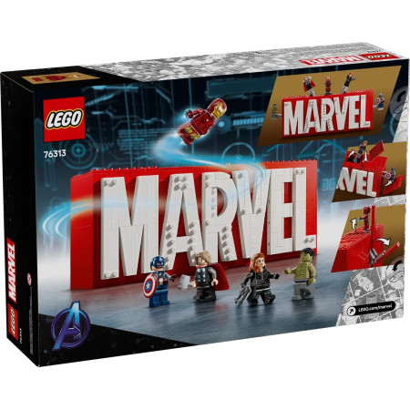 LEGO Super Heroes Marvel 76313 MARVEL logotipas su minifigūrėlėmis