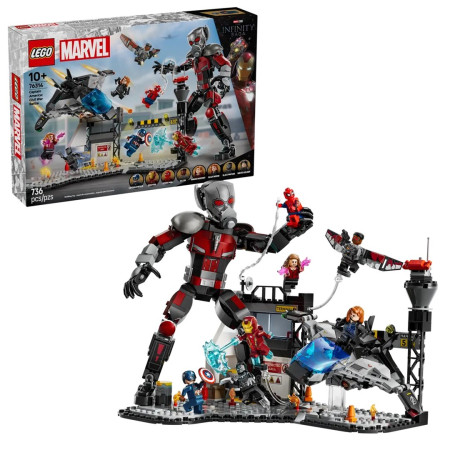 LEGO Marvel 76314 Kapitonas Amerika: Herojų karas - mūšis