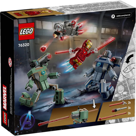 LEGO Marvel 76320 Geležinis žmogus ir War Machine prieš Hammero dronus
