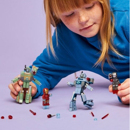 LEGO Marvel 76320 Geležinis žmogus ir War Machine prieš Hammero dronus