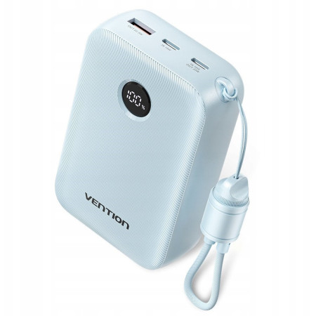 Vention 20000mAh 2 x USB-C 1x USB-A su Ekranu 22.5W/Mėlynas