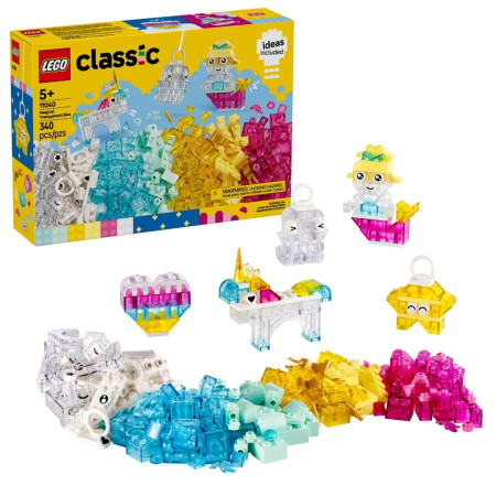 LEGO Classic 11040 Magiškas rinkinys su skaidriais blokais