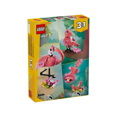 LEGO Creator 3in1 31170 Laukiniai gyvūnai: rožinis flamingas