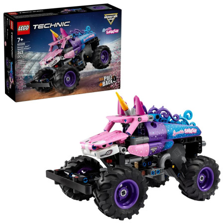 LEGO Technic 42220 Monster Jam Sparkle Smash su pull-back mechanizmu