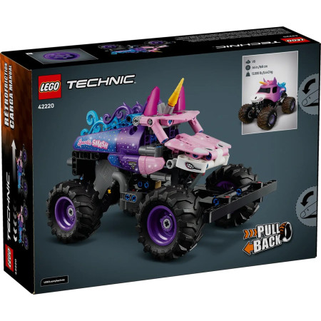 LEGO Technic 42220 Monster Jam Sparkle Smash su pull-back mechanizmu