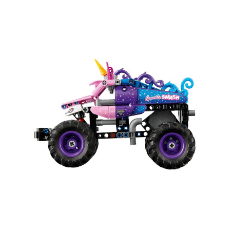 LEGO Technic 42220 Monster Jam Sparkle Smash su pull-back mechanizmu