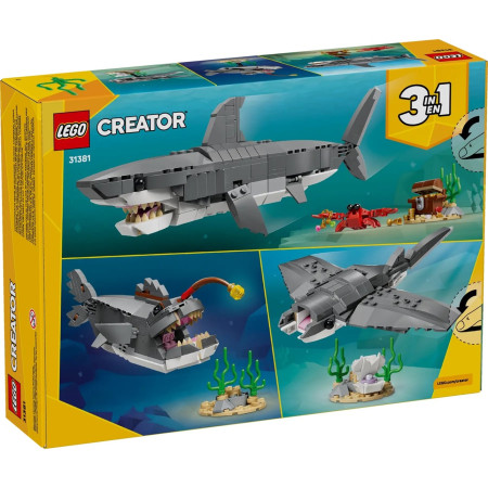 LEGO Creator 31381 Grėsmingas ryklys ir lobio skrynia