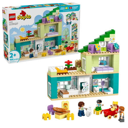LEGO Duplo Town 10470 Modernus šeimos namas 3 in 1