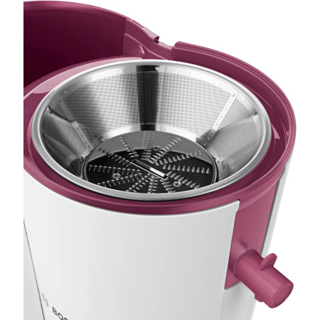 Bosch MES25C0 sulčiaspaudė Išcentrinė sulčiaspaudė 700 W Vyšnių (uogų), Permatomas, Balta
