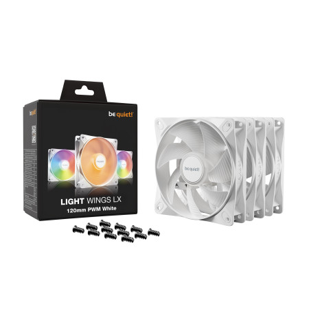 be quiet! LIGHT WINGS LX 120 mm PWM 3-Pack balti kompiuterio korpuso ventiliatoriai