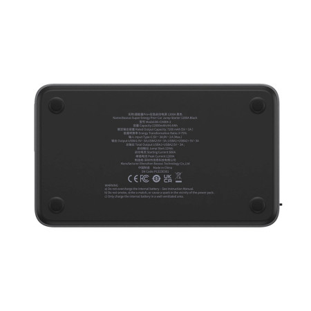 Baseus Super Energy Pro+ Automobilinis Starteris, 1200A Juodas
