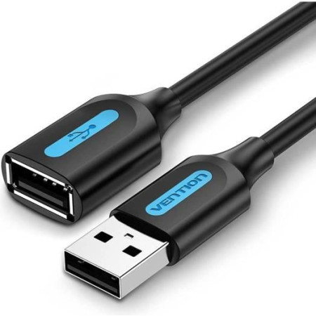 USB 2.0 A Vyras į Moterį Kabelis 1.5m Juodas