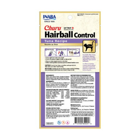 INABA CHURU HAIRBALL Tunžinas - skanėstas katėms - 4x14g (56g)