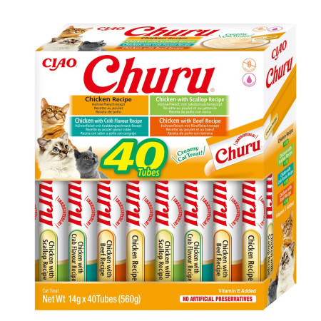 INABA CAT CHURU VARIETIES Vištiena - skanėstas katėms 40x14 g