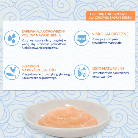 INABA Churu Skin&Coat vištiena - skanėstas katėms 4x14 g