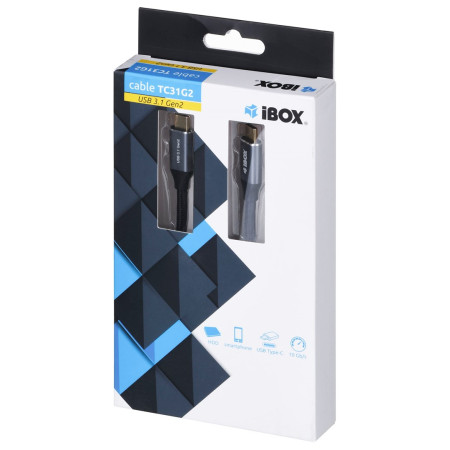 iBox IKUMTC31G2 USB-C do USB-C 3.1 Gen.2 1m