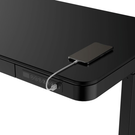 TUCKANO ET119W-C Biuro Stalas su Aukščio Reguliavimu - Juodas