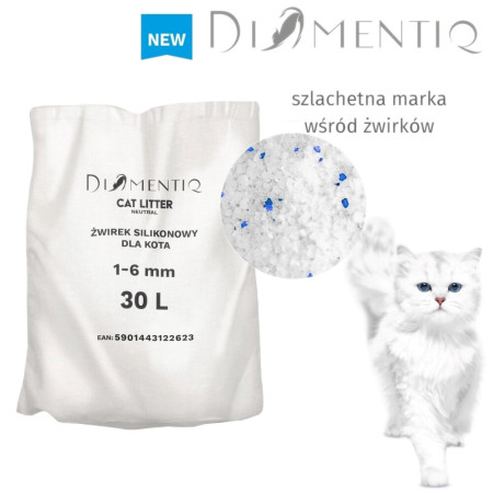 DIAMENTIQ Neutral - neutralus katės kraikas - 30 l