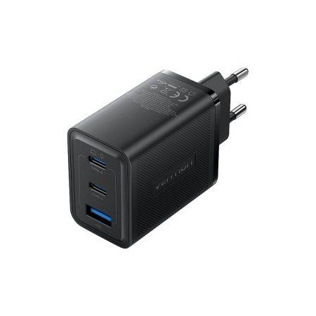 VENTION 65W USB/3P Juodas Sieninis Įkroviklis