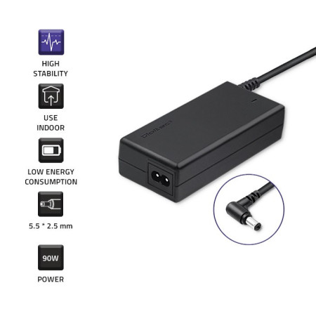 Qoltec Toshiba 90W Maitinimo Šaltinis | 19V | 4.9A | 5.5*2.5