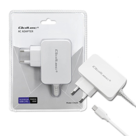 Qoltec 65W USB-C įkroviklis