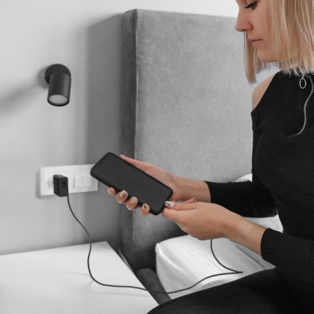 Qoltec Super Quick PD Įkroviklis 65W 1xUSB-C 1xUSB